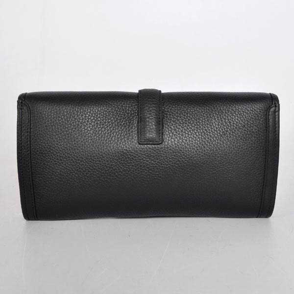 High Quality Hermes Jige Large Clutch Handbag Black 1052 Replica - Click Image to Close